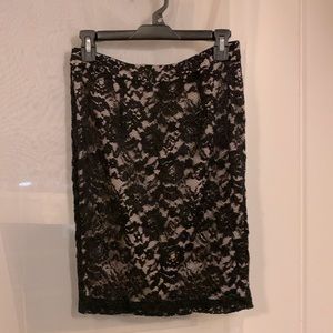 J Lo black lace skirt